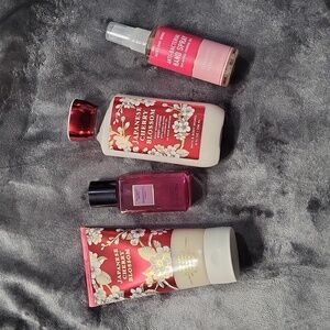 4 pc bath beauty lot NEW lotion perfume body Spray Victoria's Secret  scrub set